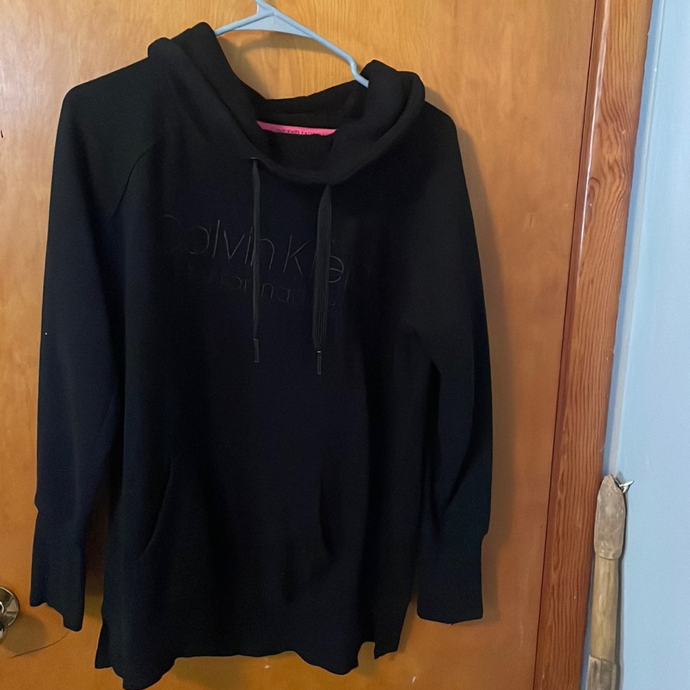 Calvin Kline turtle neck hoodie it’s comfy and black